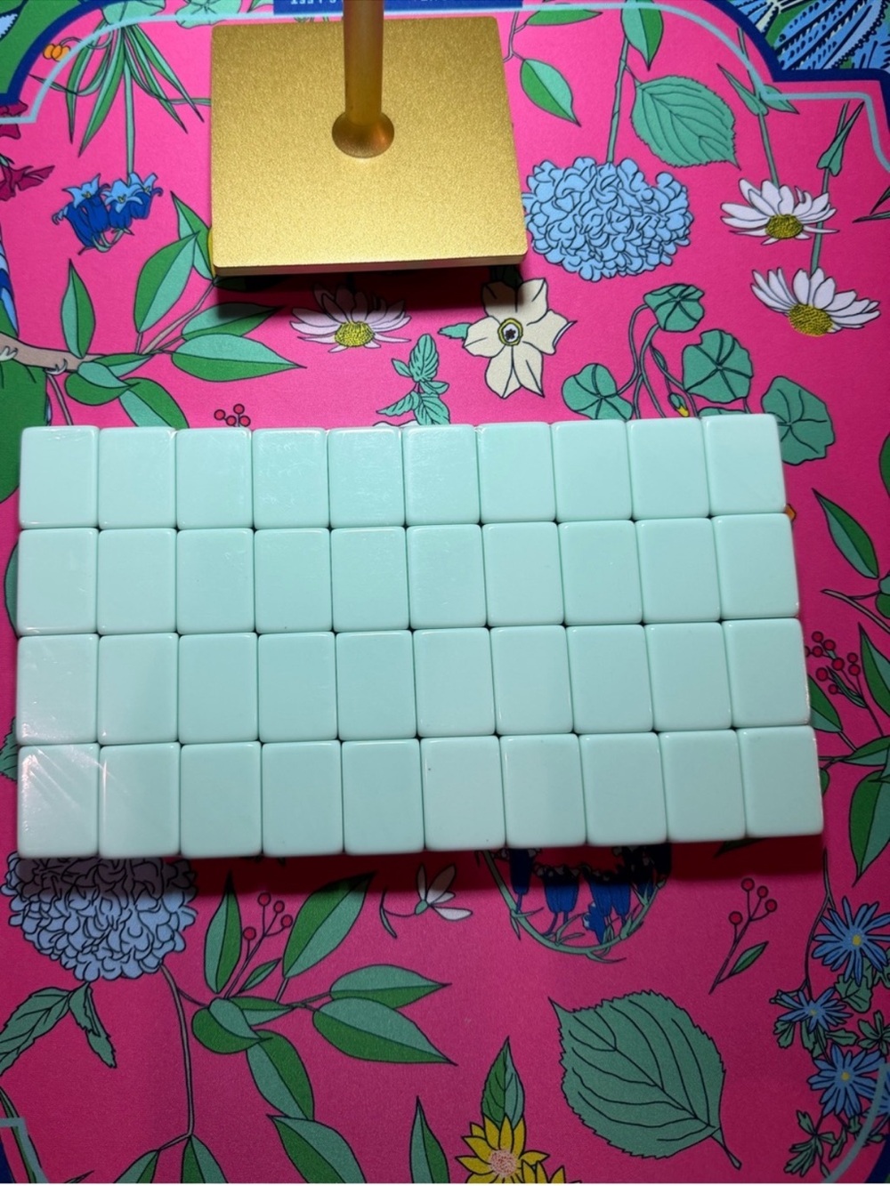 Seafoam Green, Navy, and Light Blue Mahjong Tiles